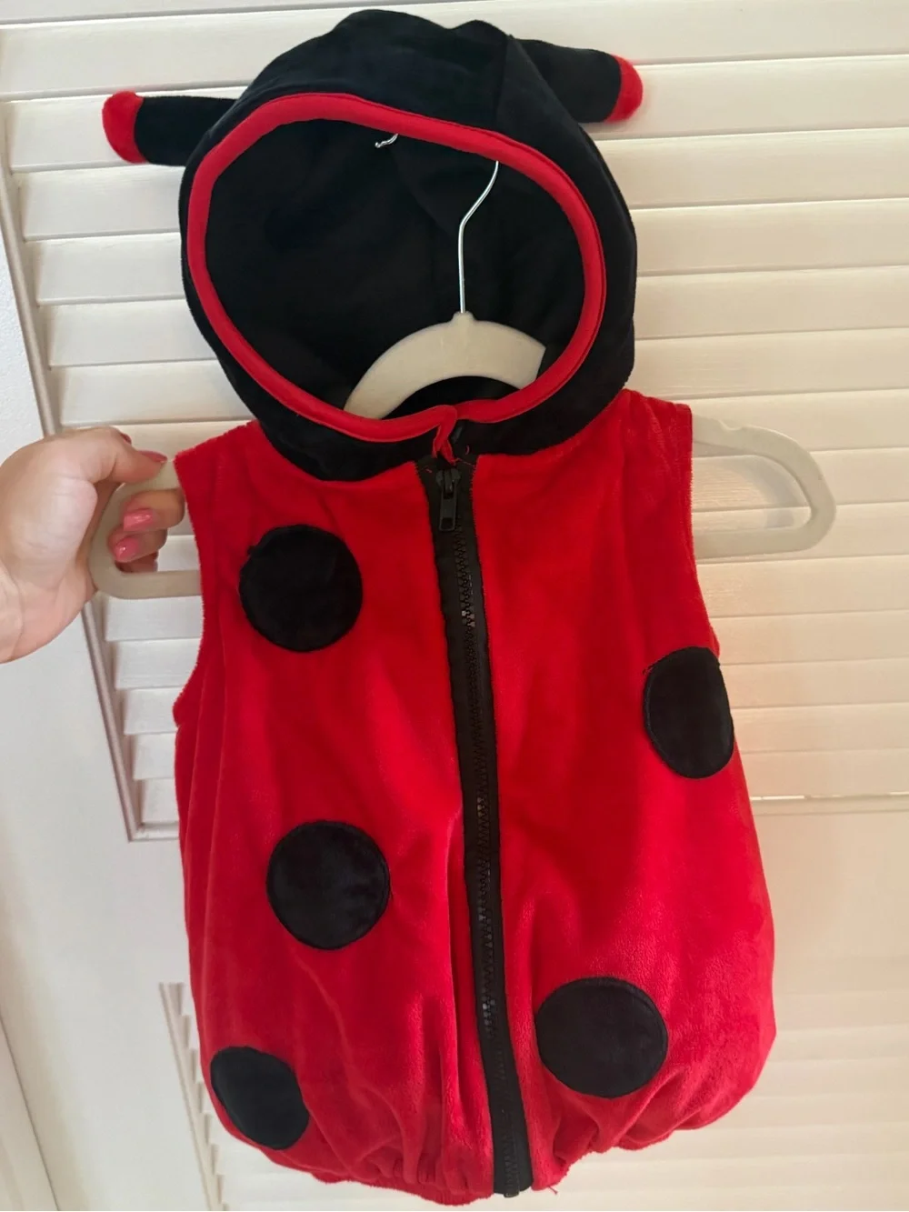 Baby Ladybug Costume/Hooded Vest
